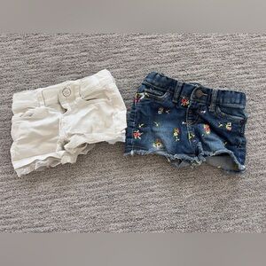 Kids Cat & Jack Denim and White L.O.G.G by h&m Lace Shorts Set